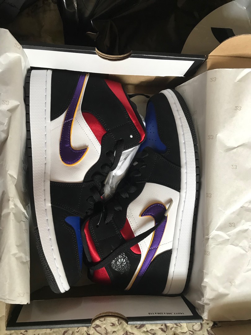 air jordan 1 mid se lakers top 3