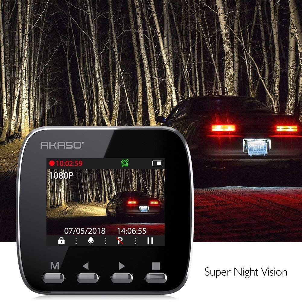 AKASO V1 Wifi GPS Dash Cam Car Recorder with Screen,Sony