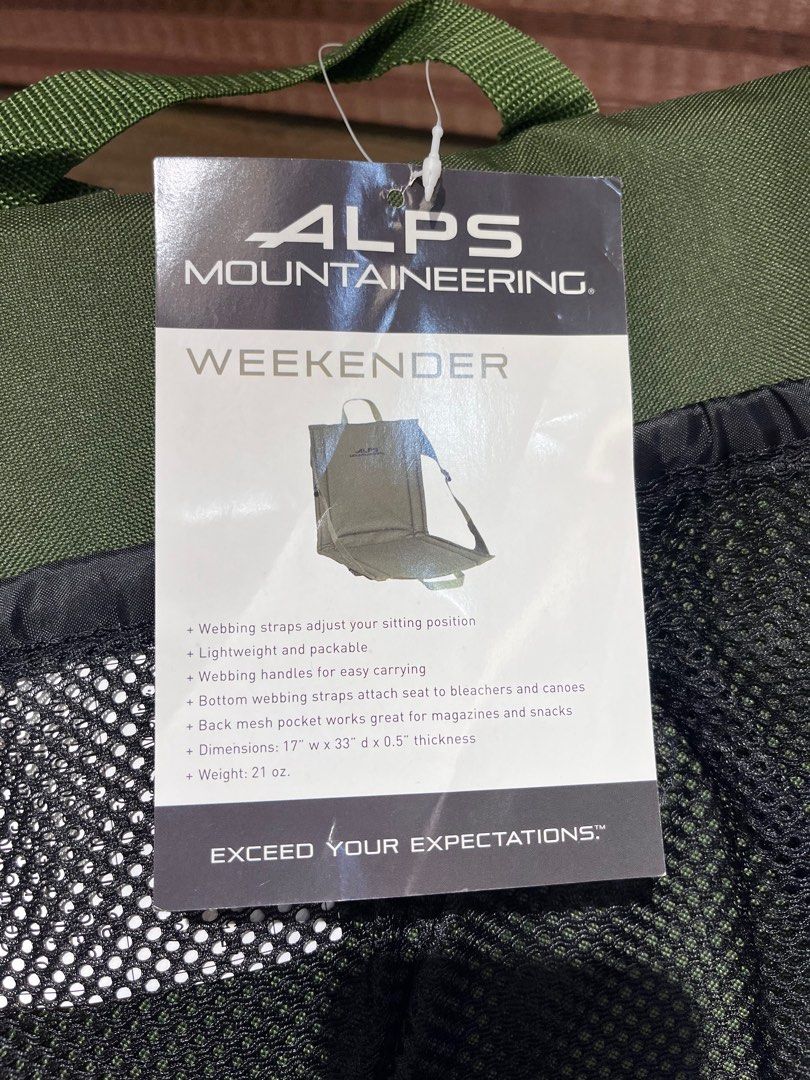 ALPS Mountaineering Weekender Seat 野餐座椅/人體工學, 家具及居家