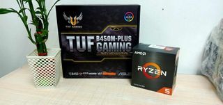 AMD RYZEN 5 5600G ASUS TUF B450M-PLUS GAMING MOBO