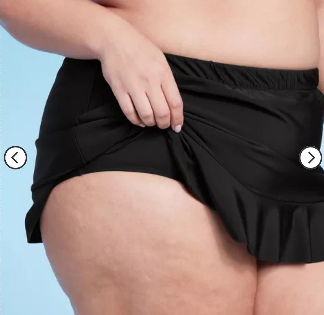 Plus size ruffle swim skirt best sale