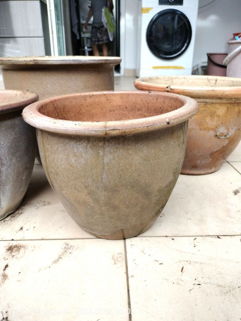 Assorted clay pots, Furniture & Home Living, Gardening, Pots & Planters