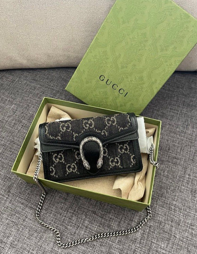 Gucci Velvet Mini Dionysus Chain Wallet w/Orig. Box Preowned