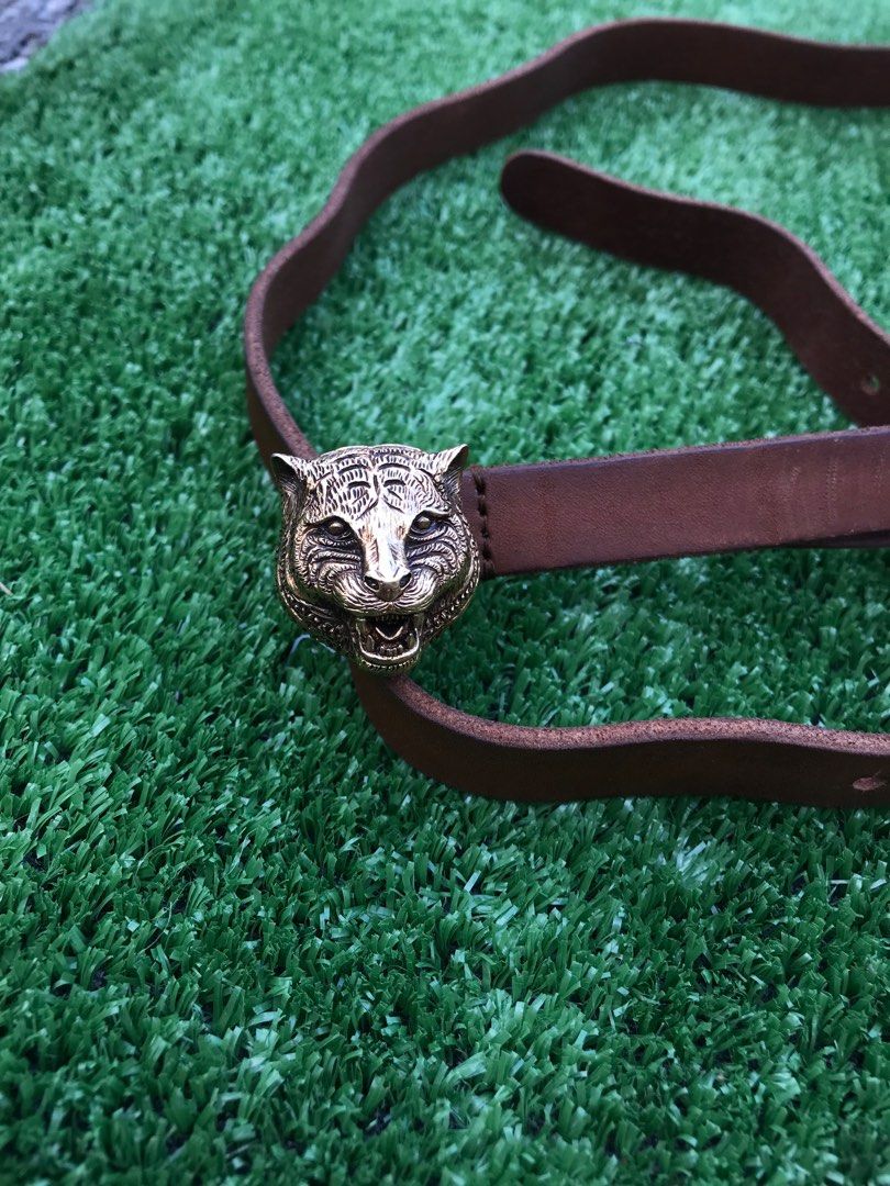 Gucci tiger outlet head belt