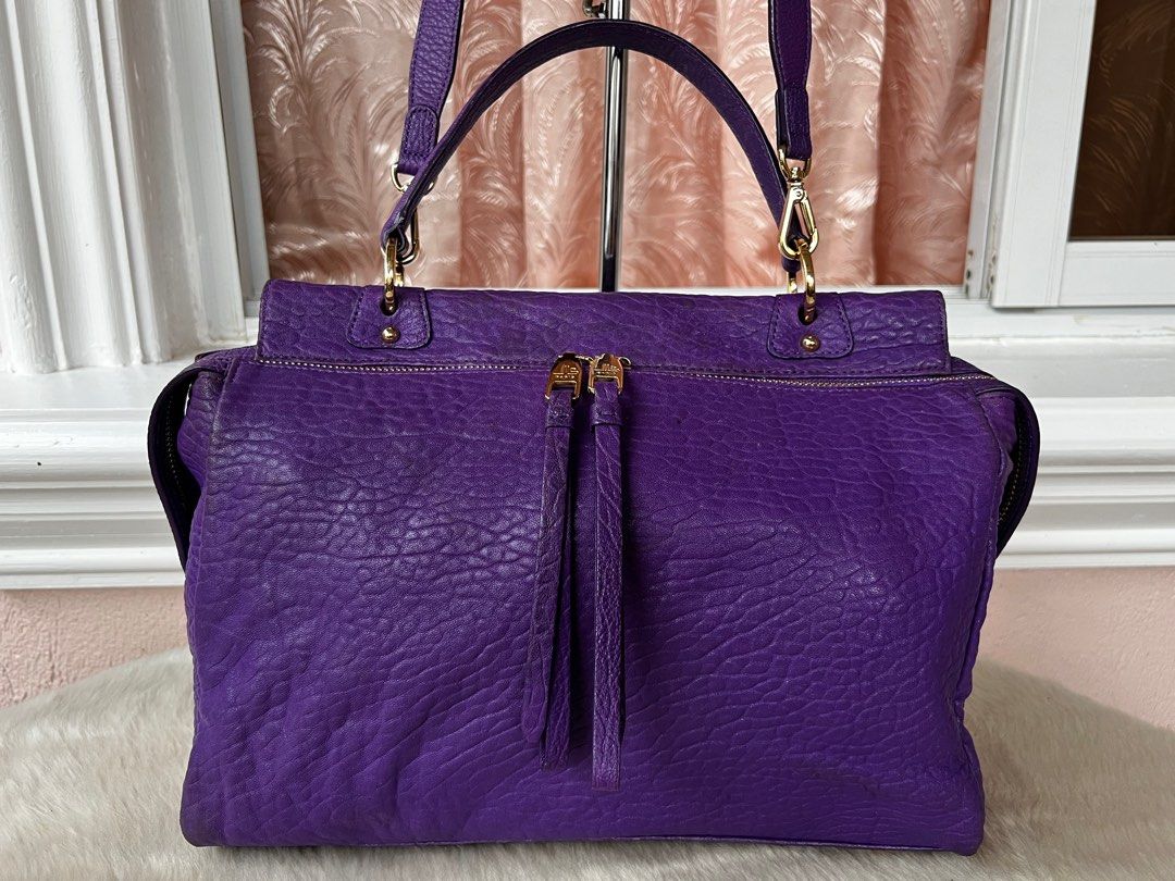 Authentic Jean-Louis Scherrer 2-way Leather Bag in Purple, Women's Fashion,  Bags & Wallets, Shoulder Bags on Carousell