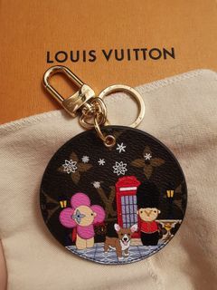 Louis Vuitton Bag Charm Keyring Keychain Shiba Inu Monogram Rare With box