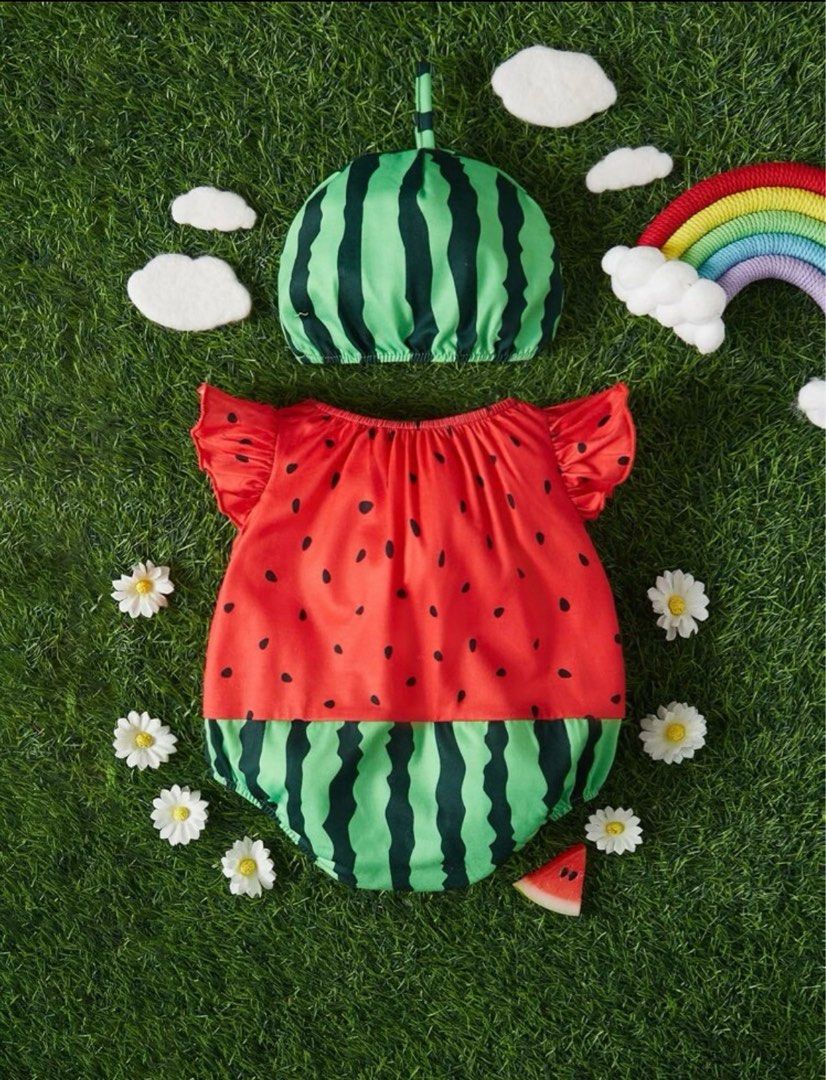 Baby watermelon costume top
