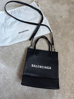 Balenciaga Leather Camera Bag Purse White PLUS Blue Wallet Card Orig. $1000  $500