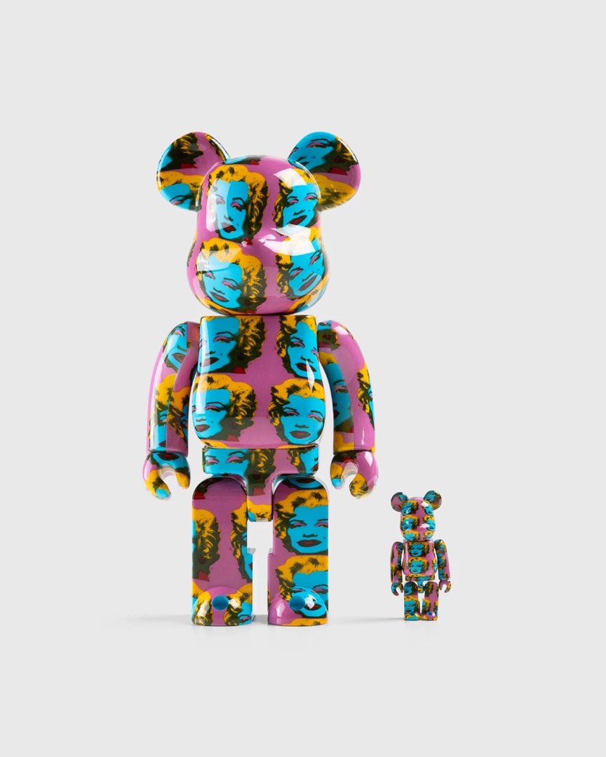 Bearbrick Andy Warhol Marilyn Monroe 400% + 100% – Medicom Toys Set