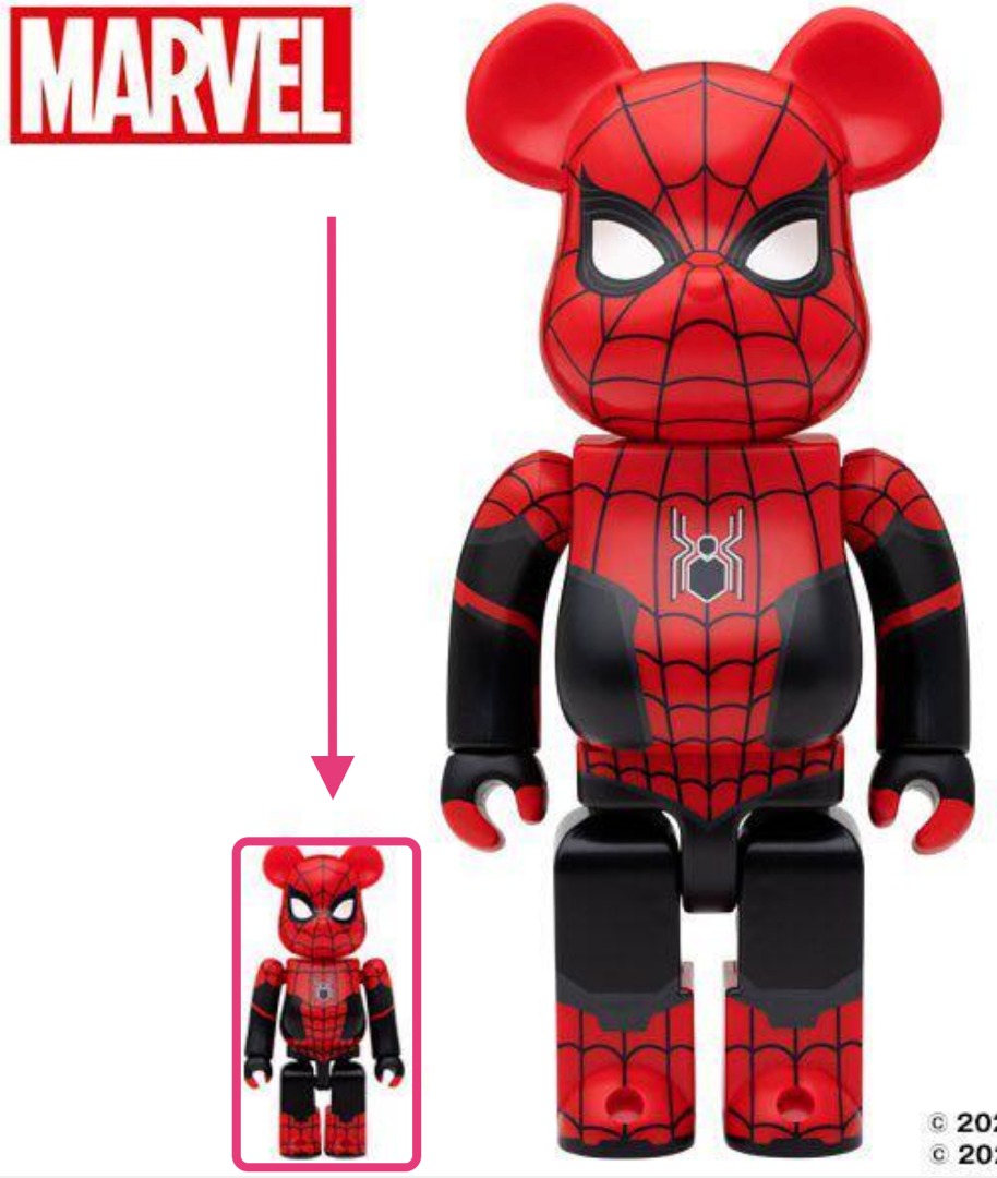 bearbrick spiderman upgraded suit 100 % spider ( 不連400 %), 興趣