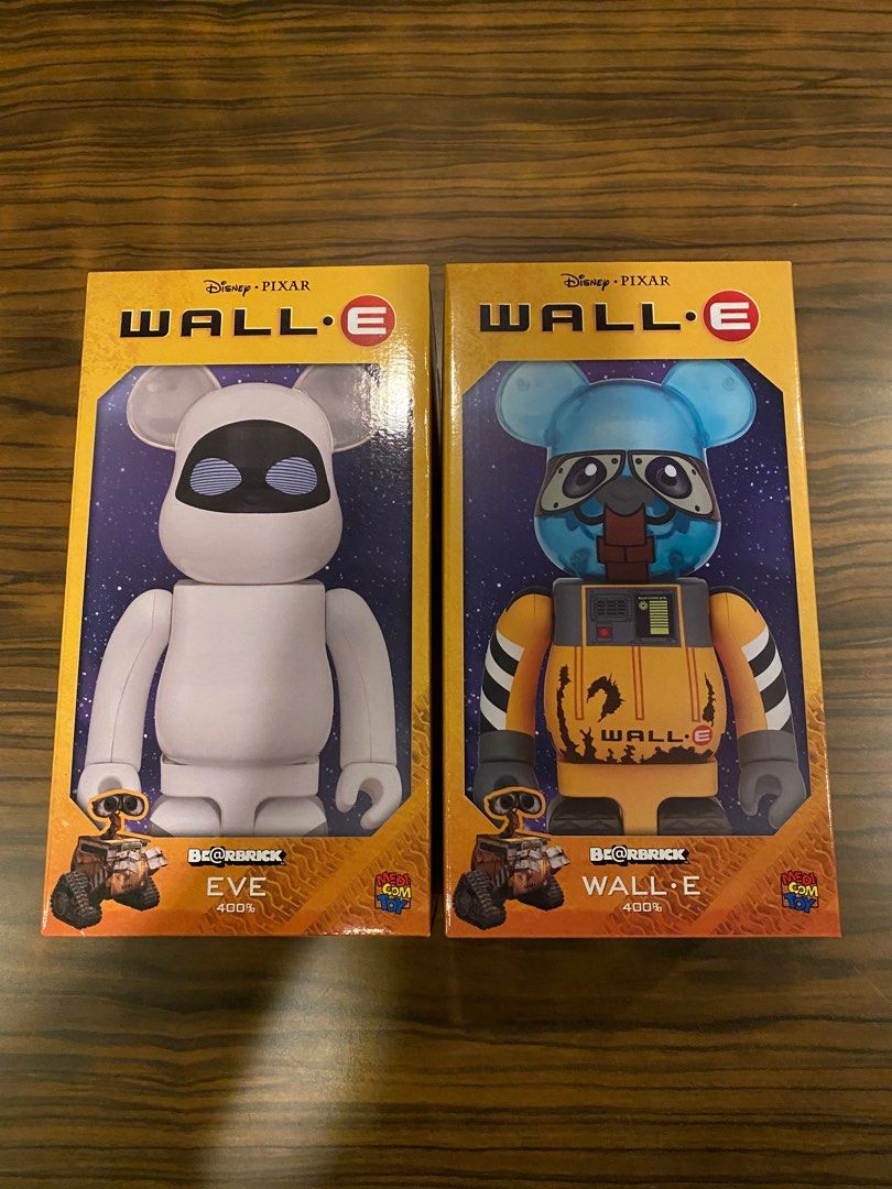 Bearbrick Wall-E & Eve 400% Set (一對), 興趣及遊戲, 玩具& 遊戲類
