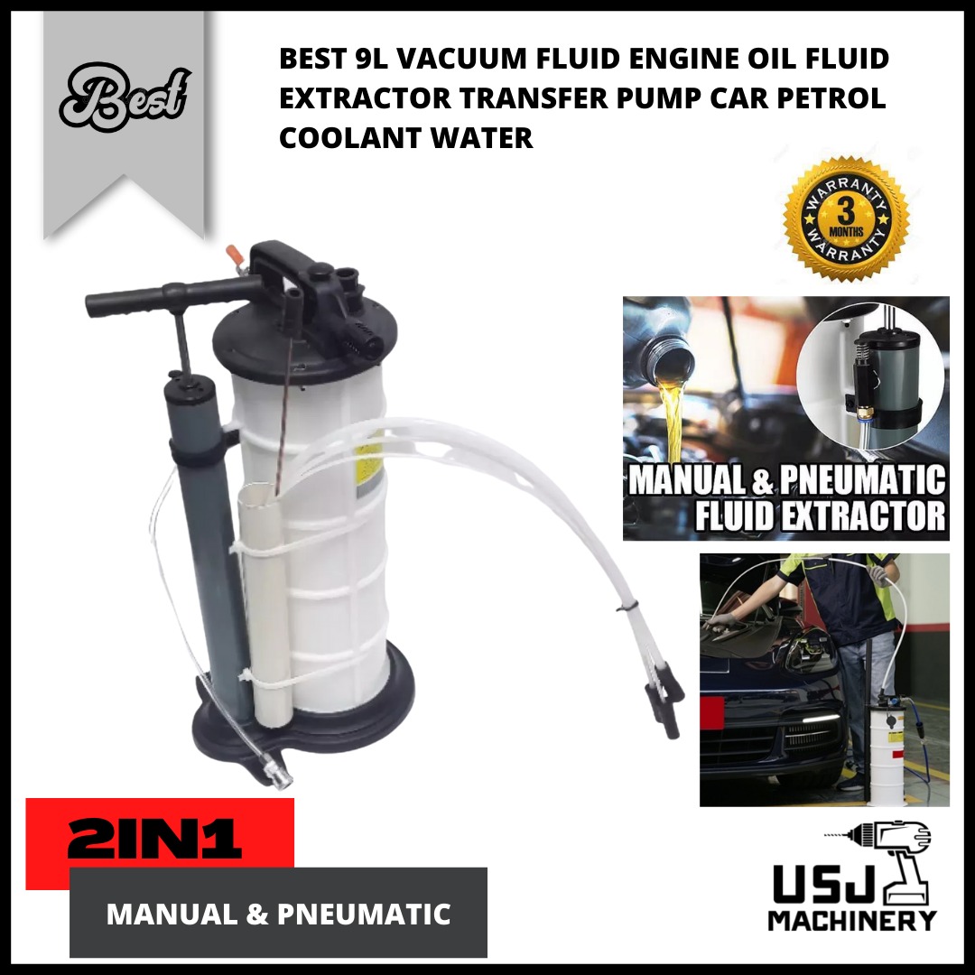 BEST 9L Vacuum Fluid Engine Oil Fluid Extractor Transfer Pump Car