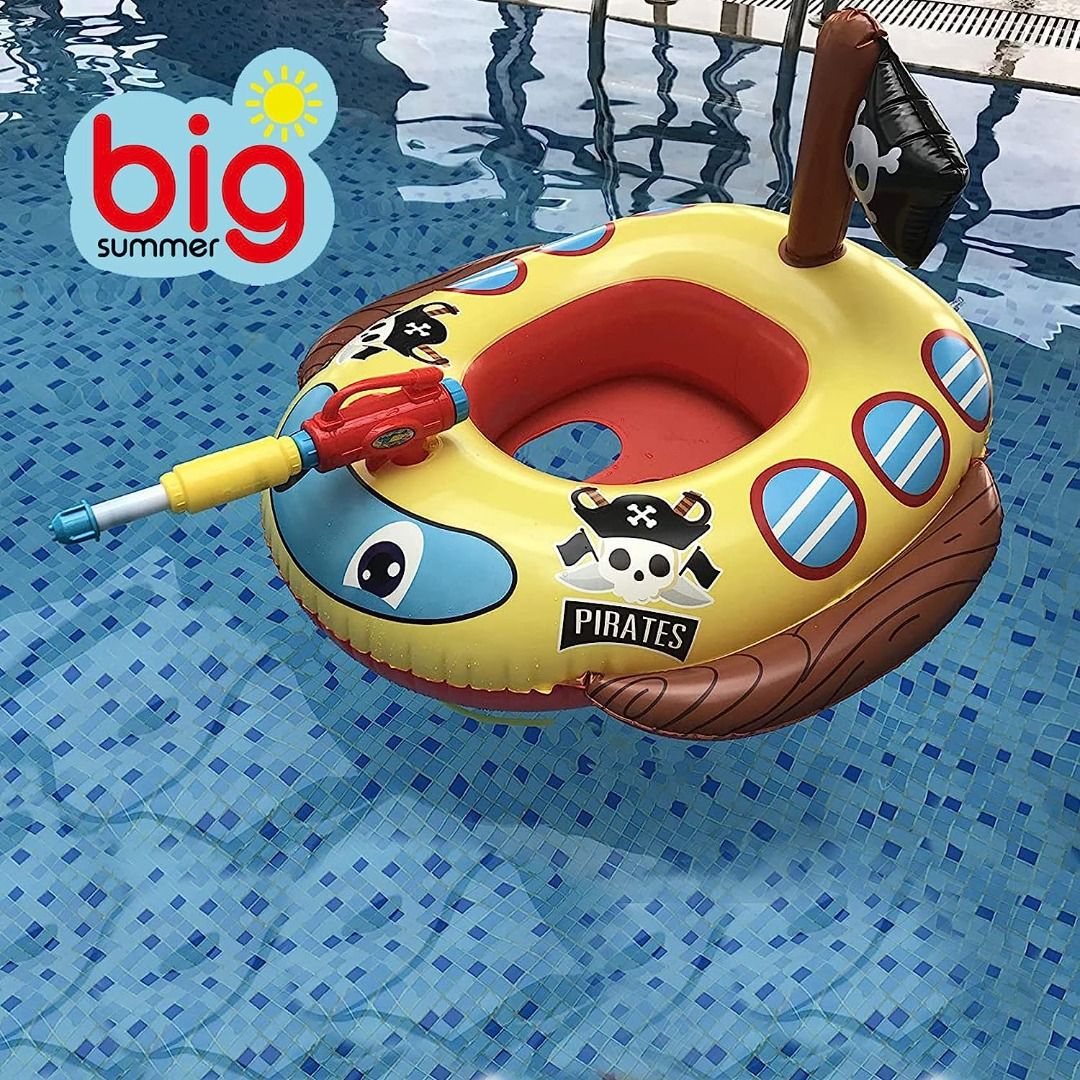 Big Summer Inflatable Ride-on Pool Float for Kids with Built-in Squirt ...