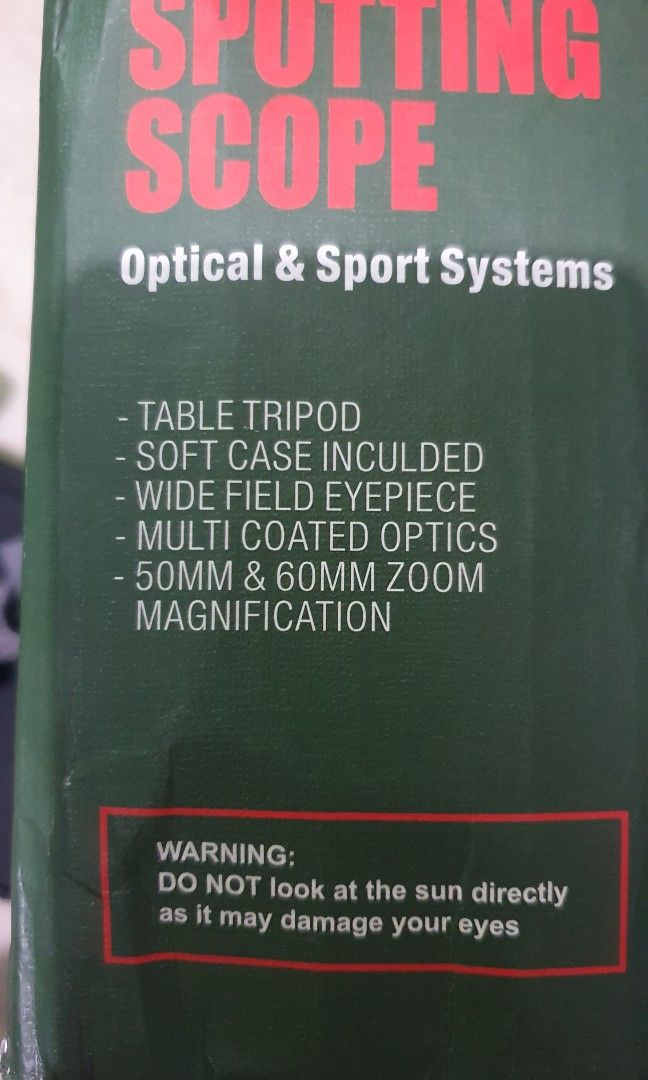 Bird Spotting Scope, Sports Equipment, Hiking & Camping on Carousell