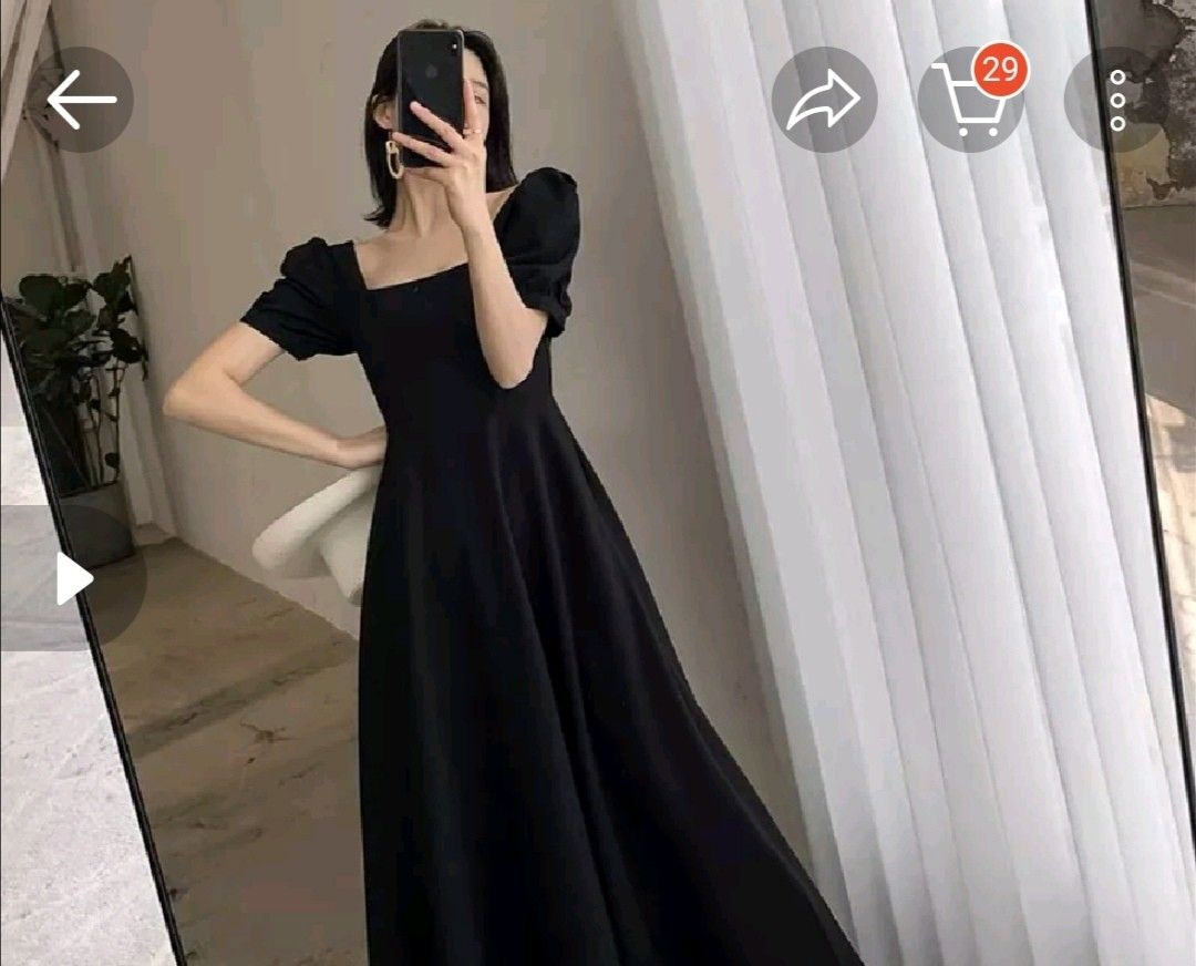 Plain black formal dress best sale