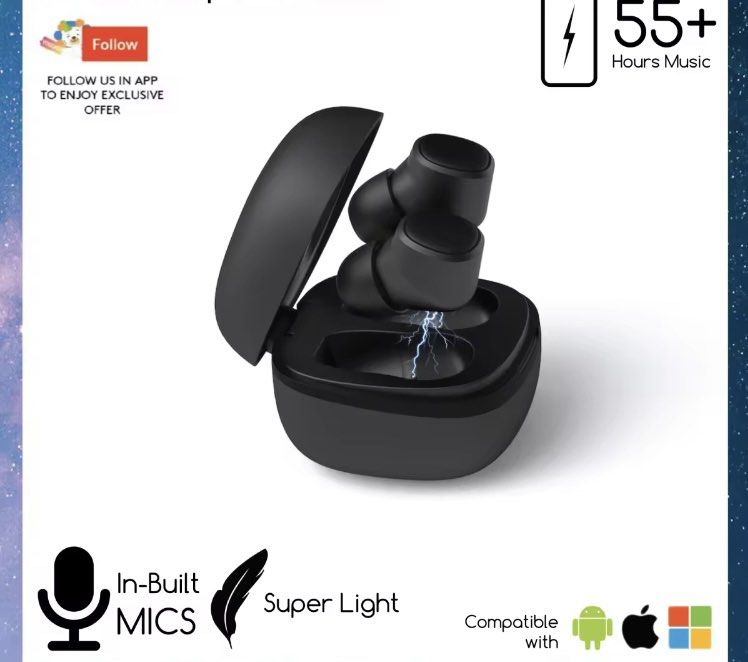 Blackdot pro wireless earbuds top