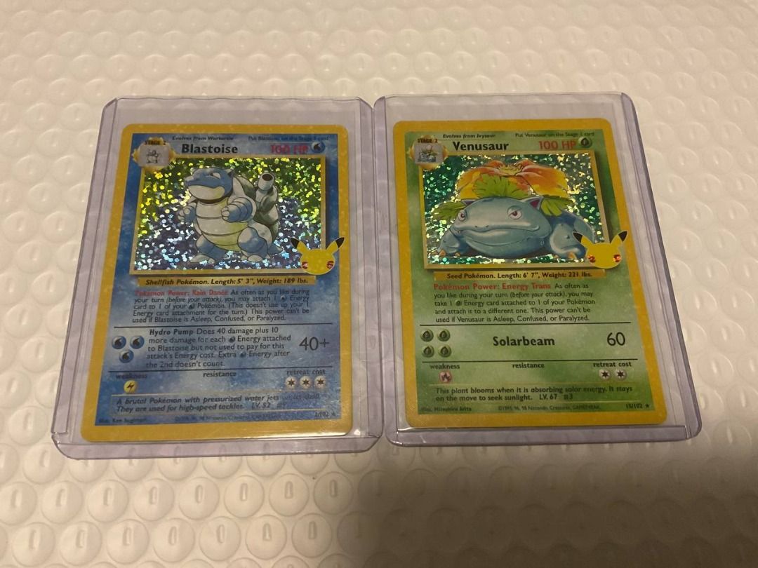 Blastoise #2 and Venusaur #15 Pokemon Celebrations 25th Anniversary (not  charizard or pikachu), Hobbies & Toys, Toys & Games on Carousell