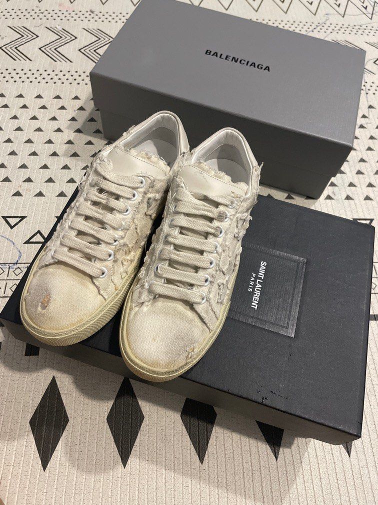 Gold saint laurent sneakers cheap