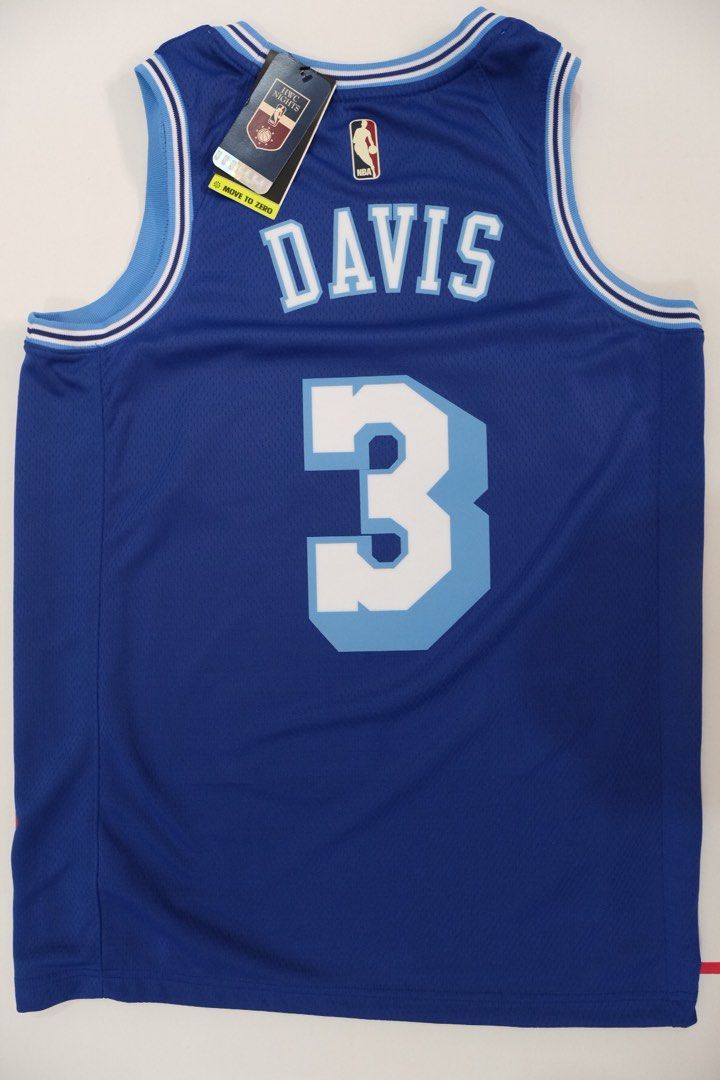 Nike Men's Los Angeles Lakers Anthony Davis #3 White Hardwood Classic  Dri-FIT Swingman Jersey