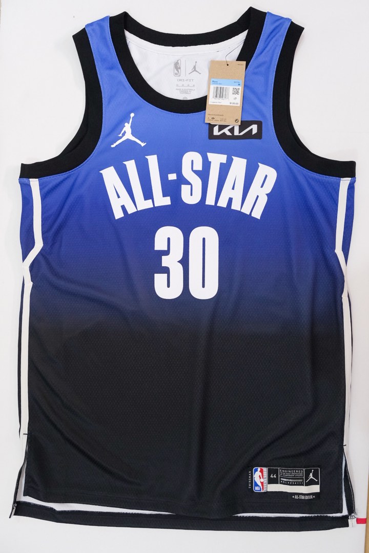 2023 NBA All Star Blue 30#CURRY Hot Pressed Jersey