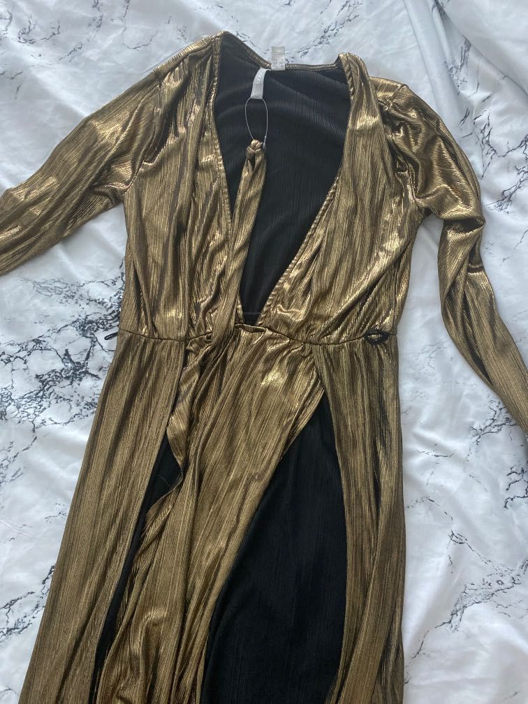 asos gold wrap dress FLORAL Penny Women's Wide Width Dress Pumps Gold / 8 E main image 1