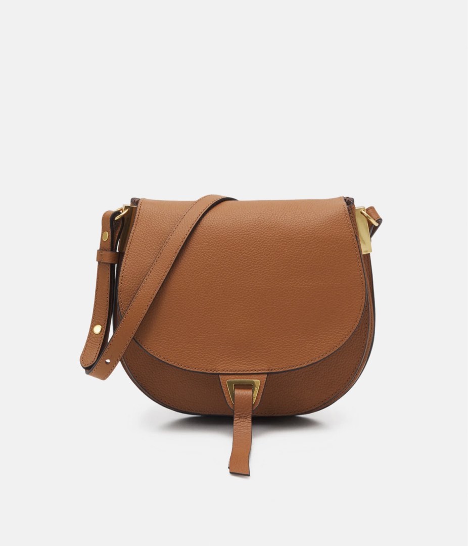 BNWT Coccinelle Arpege mini crossbody saddle bag Brown Men s Fashion Bags Sling Bags on Carousell