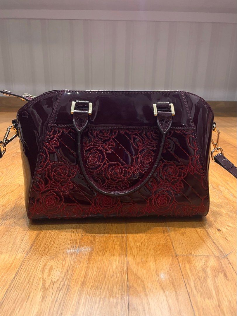 Bonia red rose bag satchel bag Women s Fashion Bags Wallets