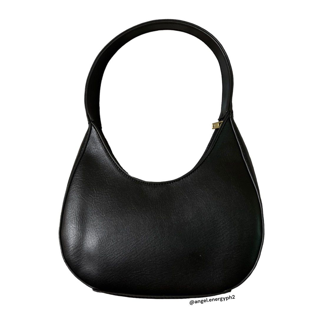 Brandy melville black faux leather sale purse
