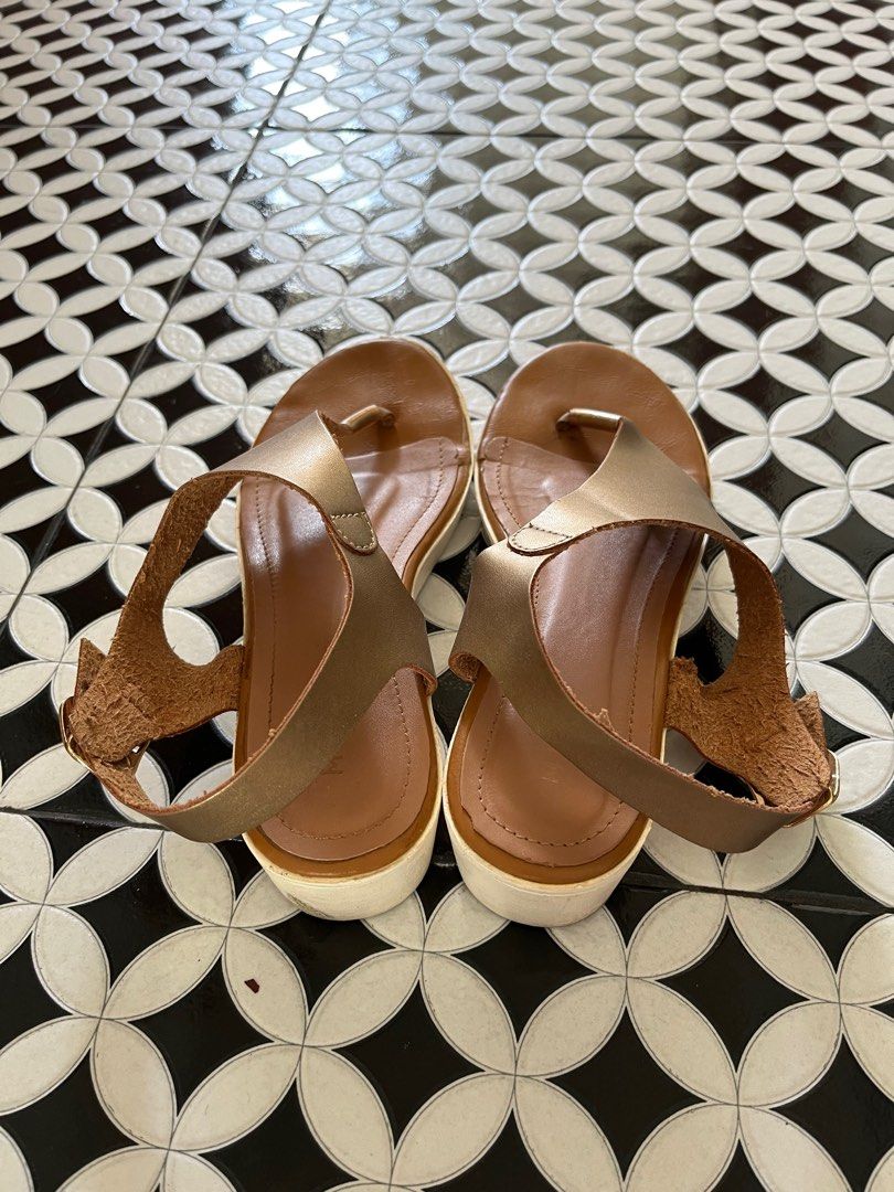 bronze evening sandals