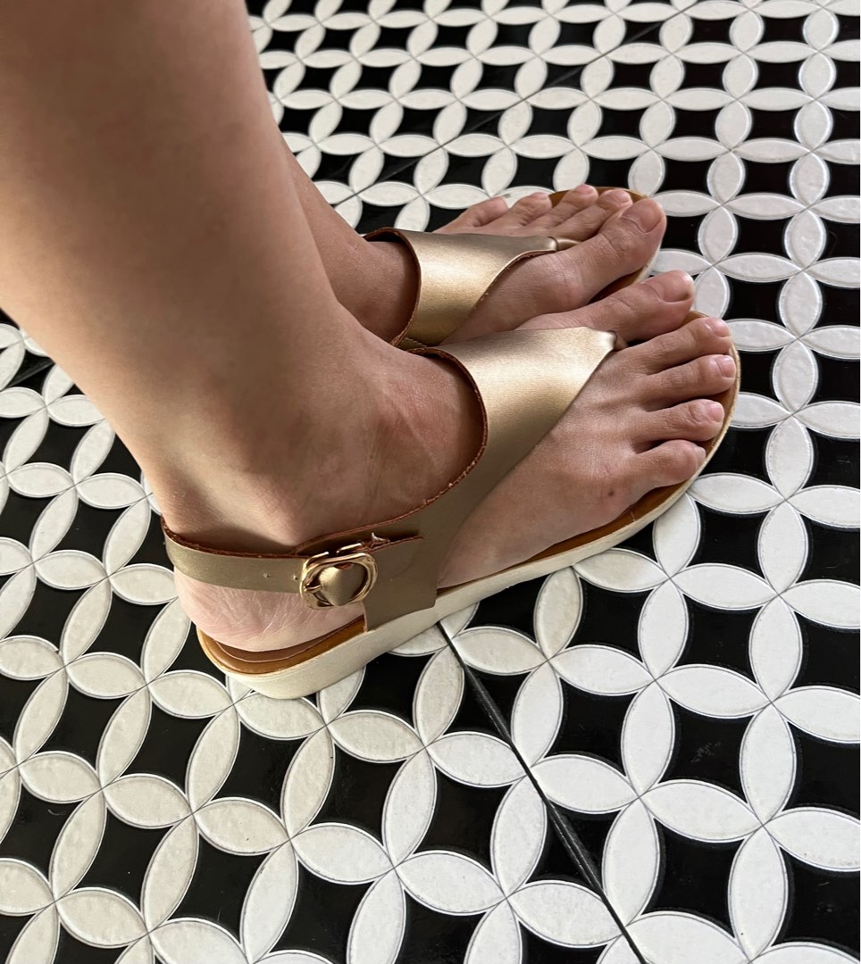 bronze evening sandals