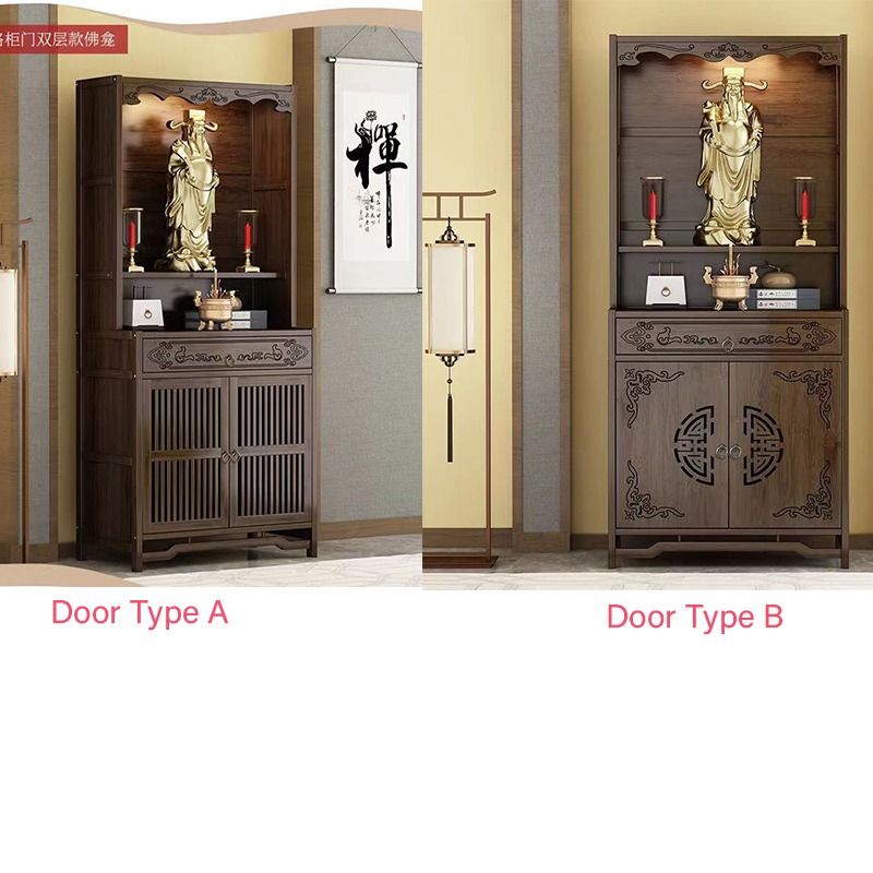 Buddhist Shrine Cabinet Household Worship Table God Of Wealth Incen ...