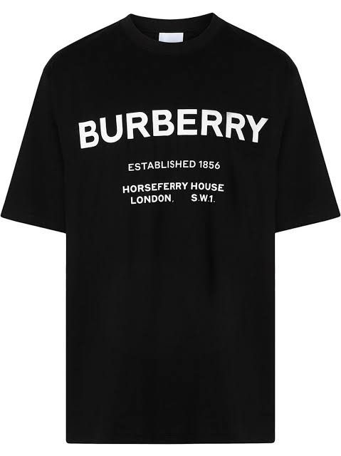 Burberry Horseferry house logo shirt black Men s Fashion Tops
