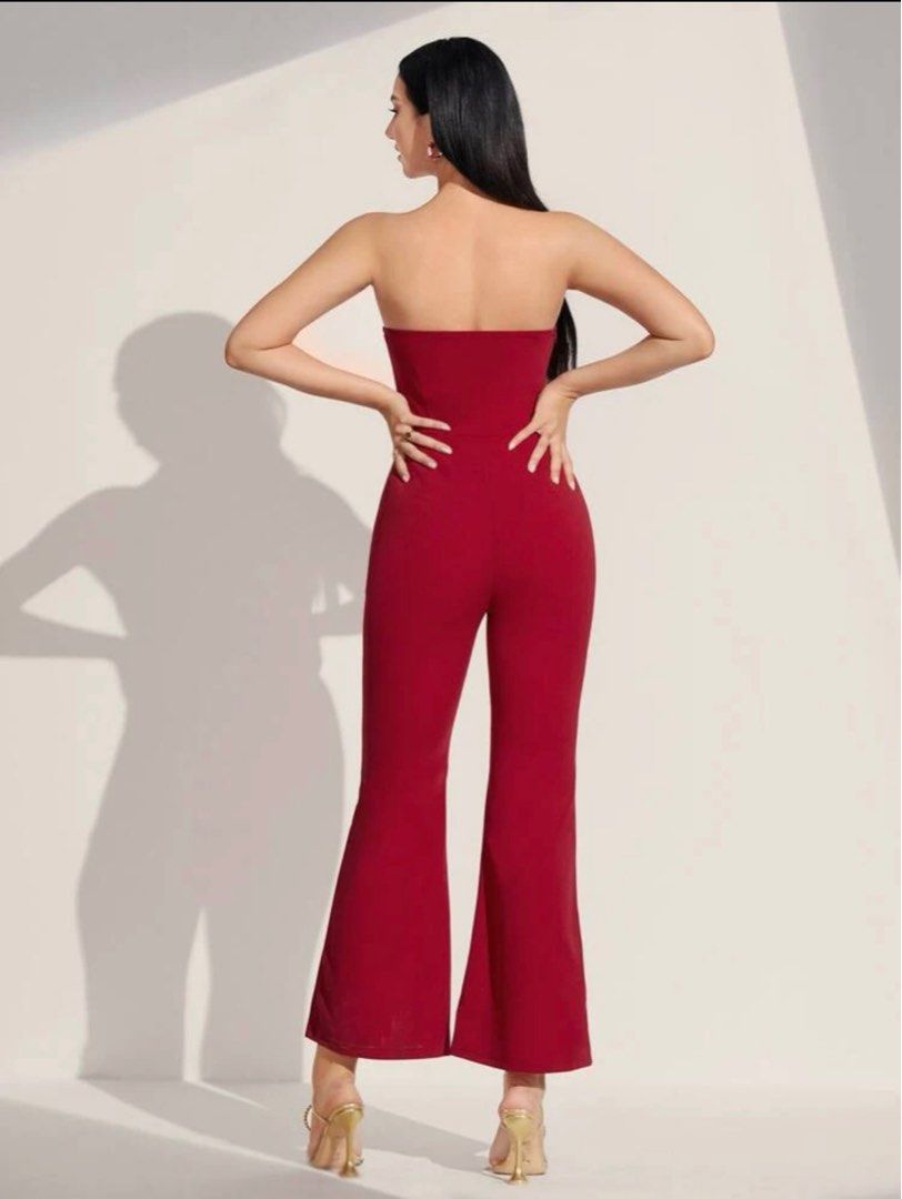 Button jumpsuit (red) (Category: Jumpsuits) located in Singapore. Submitted by glam_squad (Listing ID 1241069094, Image 2). Description: Ptp 30.7cm waist 27.6cm Brand new .