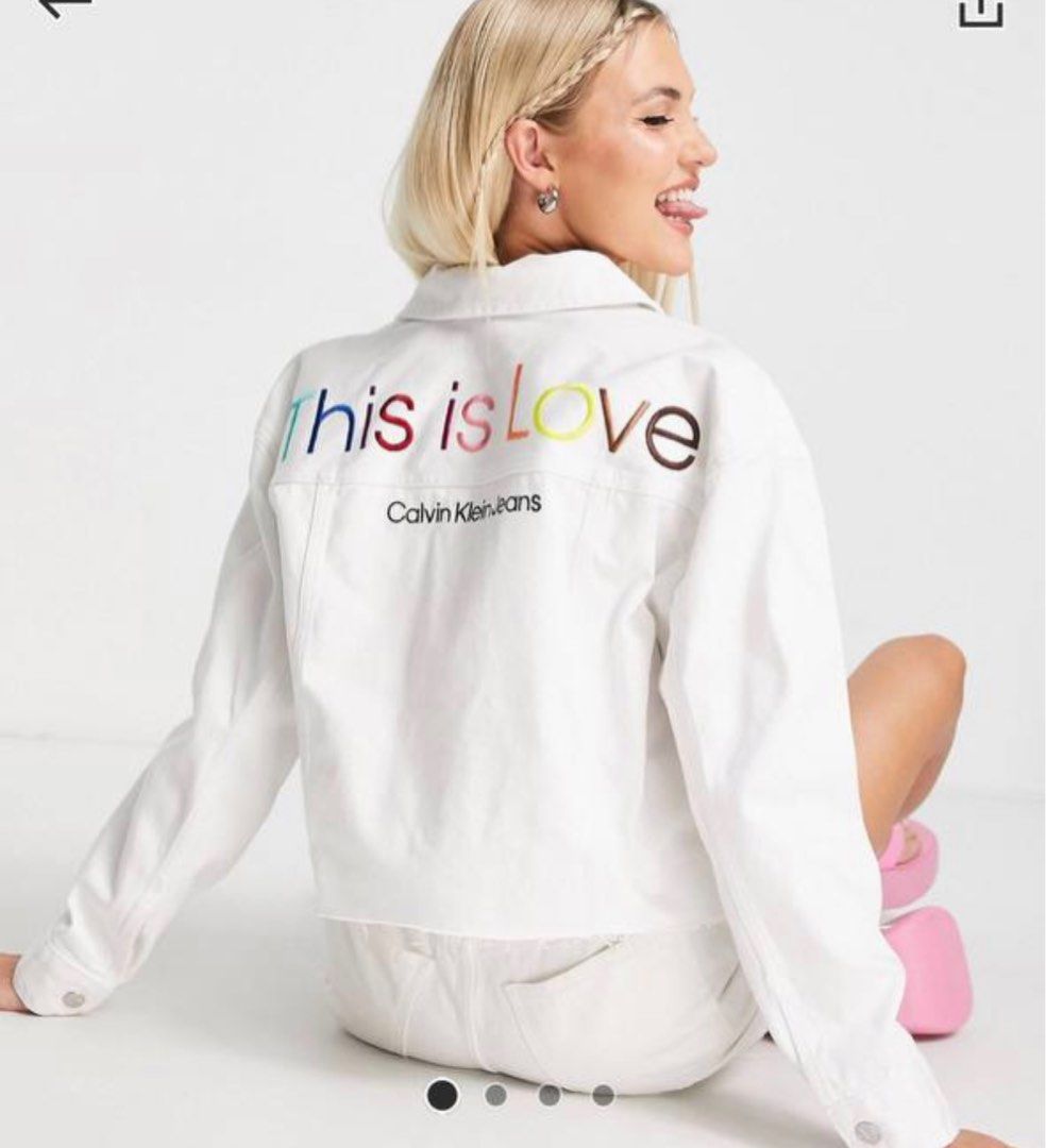 White calvin hotsell klein jacket