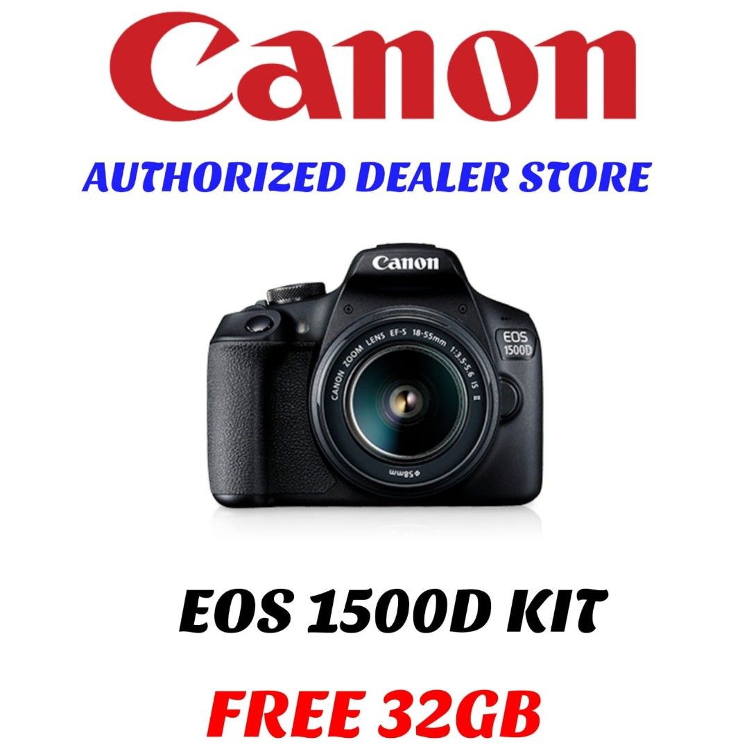 Canon Digital Rebel T7 1500D con Lente 18-55mm IS II Kit