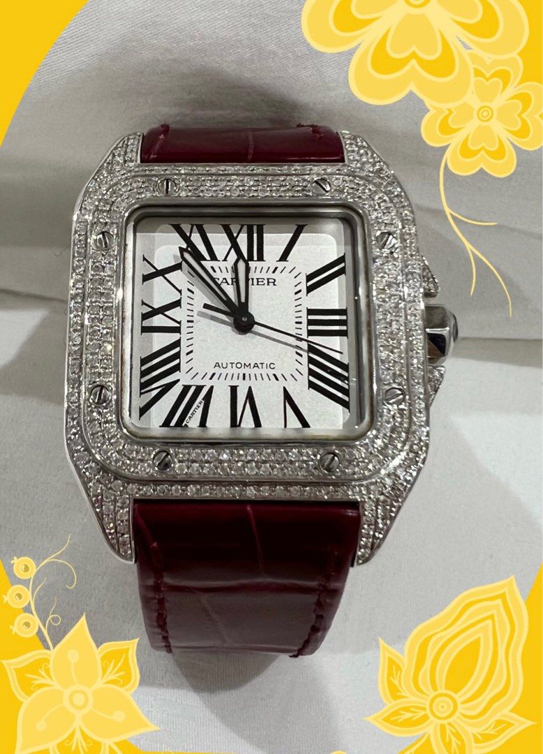 Cartier santos 100 best sale automatic