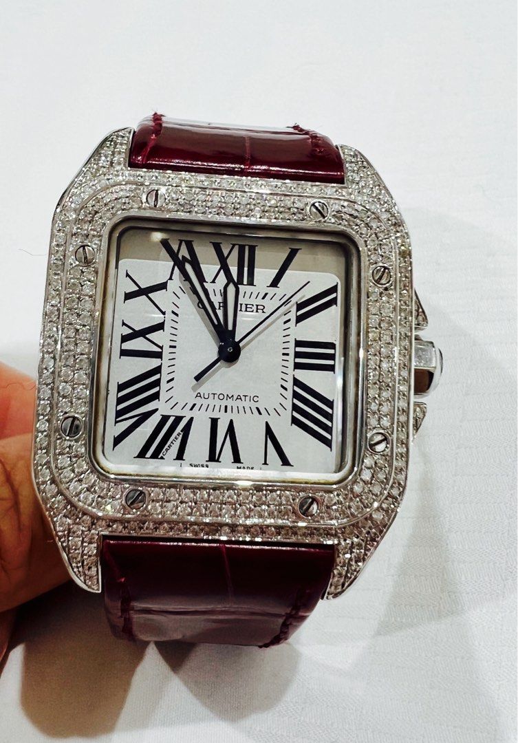 Cartier santos 100 watch on sale