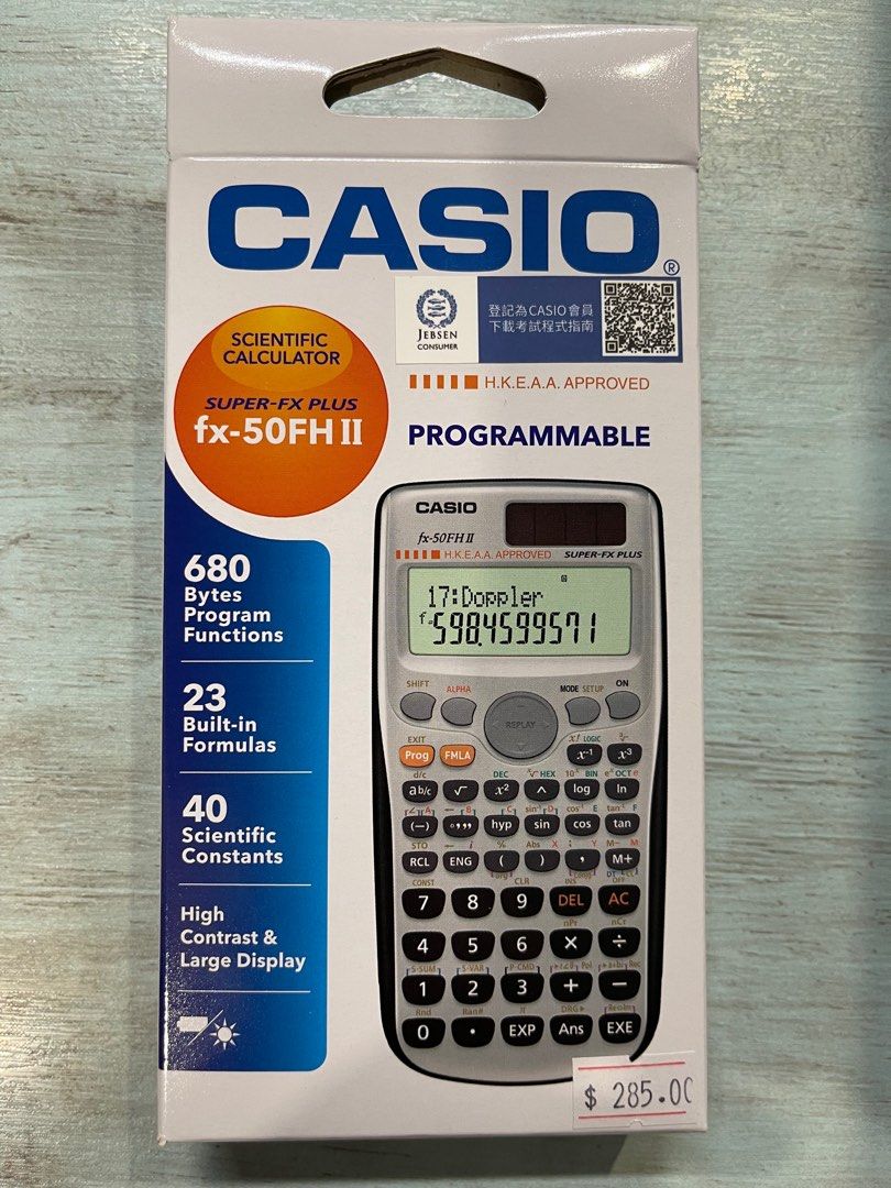 Casio calculator fx top 50fh ii