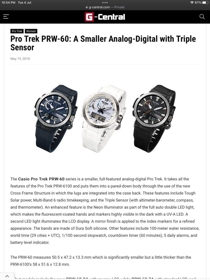 Casio Protrek PRW 60