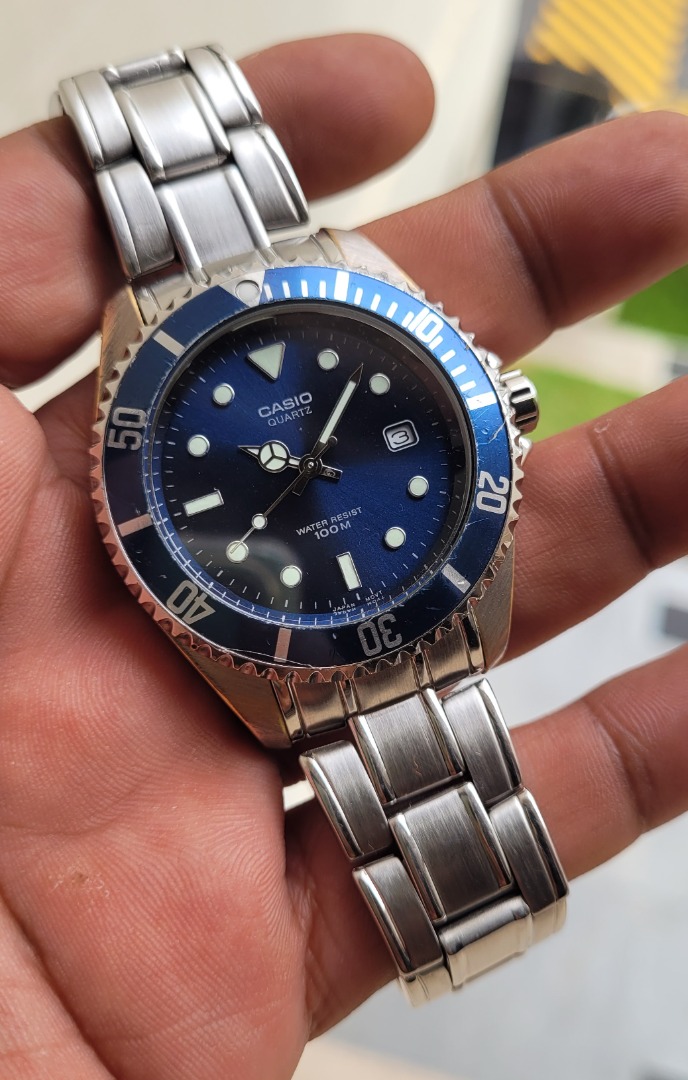Casio Sub MTD 1010 Navy Dial Serviced Men s Fashion Watches