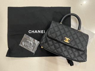 CHANEL, Accessories, Leather Chain Bag Strap Extender For Coco Handle  Light Gold Black Brand New