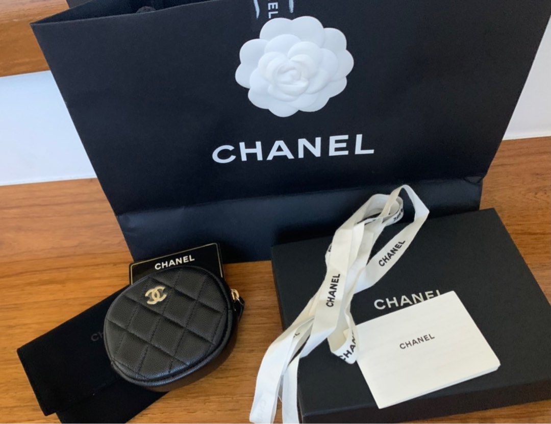 Chanel round coin purse price clearance