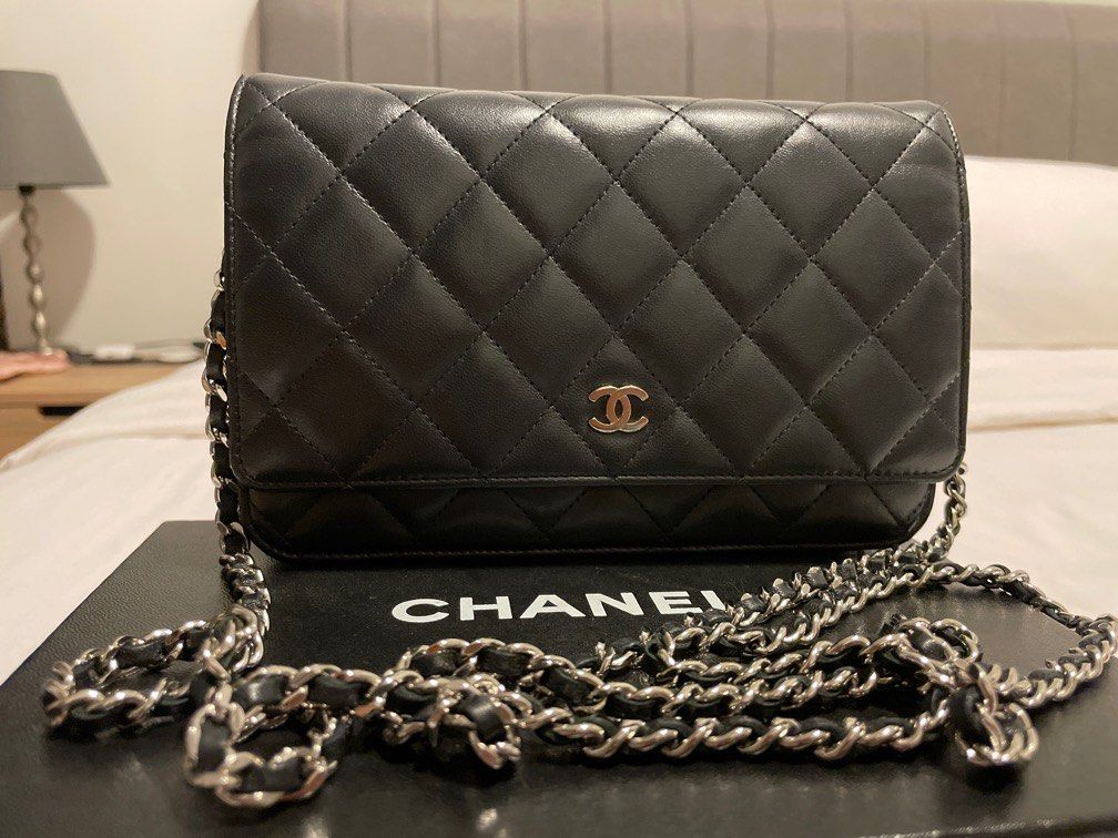chanel quilted wallet on chain