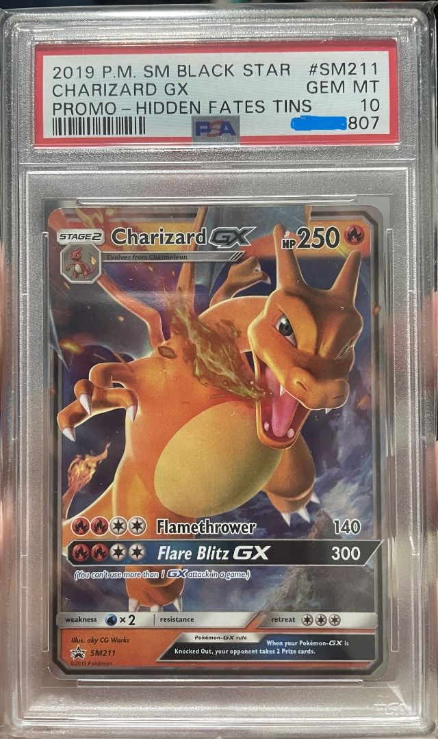  Charizard GX - SM211 - Hidden Fates - Pokemon Black Star Promo  - Ultra Rare Holo : Toys & Games