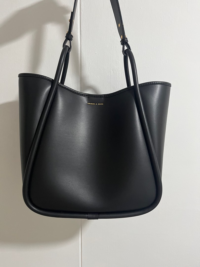 Tubular Slouchy Tote Bag - Black