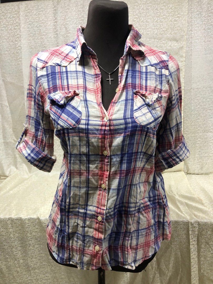 Checkered polo sale for ladies