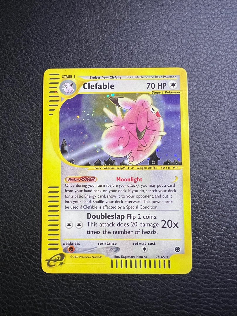 Clefable HOLO, 2002 Pokmon Expedition #7/165, Hobbies & Toys, Toys & Games  on Carousell