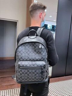 Coach West Backpack In Signature Canvas