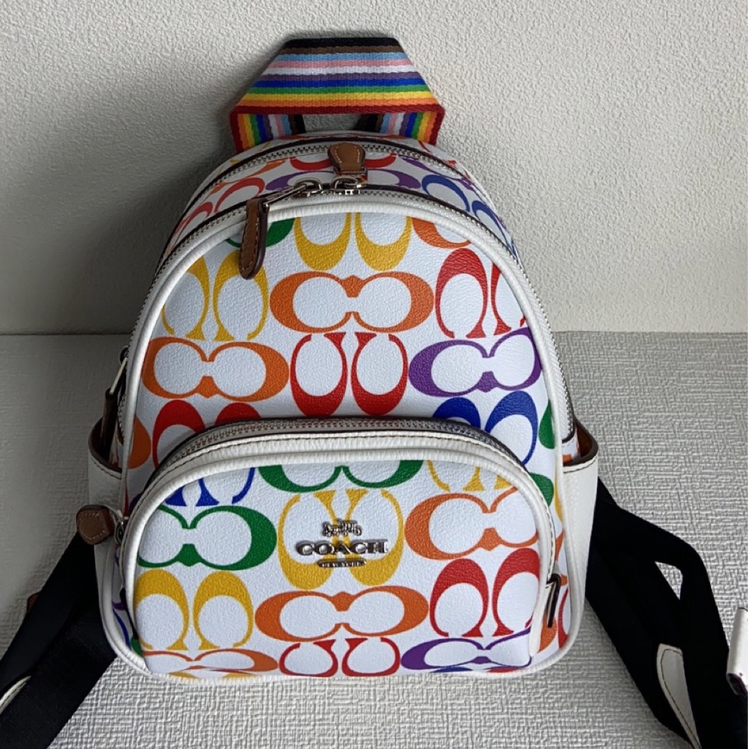 Rainbow backpack purse sale