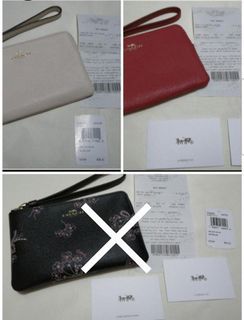 Coach Zip Wristlet Card Assorted Design